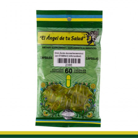 CAPS.B. DHA  con VITAMINA E BSA.60pz Clave:2386