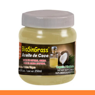 AC.NAT. BIOSINGRASS® COCO EXTRA VIRGEN CON AROMA FCO. 250ml Clave:0123