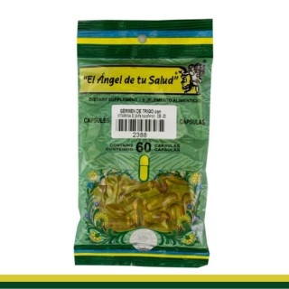CAPS.B. GERMEN DE TRIGO (Aceite) con VITAMINA E  (Adulto) BSA.60pz Clave:2388