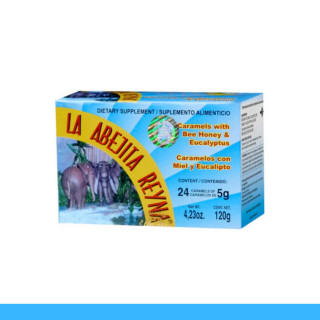 CARAMELOS LA ABEJITA REYNA® MIEL CON EUCALIPTO CJA.24pz Clave:1612