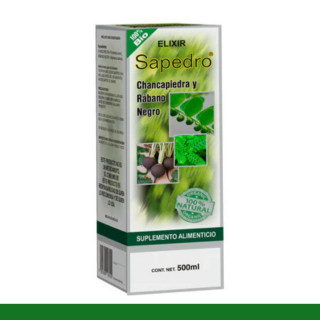 ELIXIR SAPEDRO® CHANCAPIEDRA Y RABANO NEGRO CJA.FCO.500ml Clave:1815