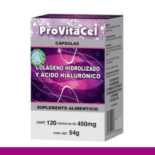 CAPS.D. PROVITACEL® COLAGENO HID. Y AC. HIALURONICO CJA.FCO.120pz Clave:1903