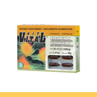 CAPS.B. KITVITAL® VITAMINA A, LUTEINA Y LICOPENO CJA.BL.30pz Clave:1933