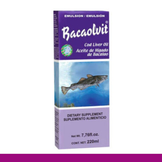 EMULSION BACAOLVIT® AC. HIGADO DE BACALAO CJA.FCO.220ml Clave:3604