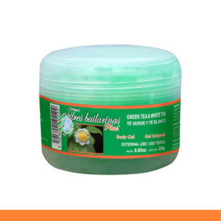 GEL COR. TRES BAILARINAS PLUS® TE VERDE Y TE BLANCO TARRO 250g Clave:4112
