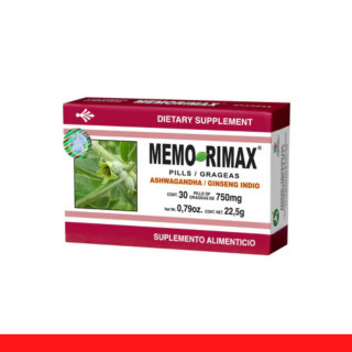 GRGS. MEMORIMAX® ASHWAGANDA CJA.30pz Clave:4322