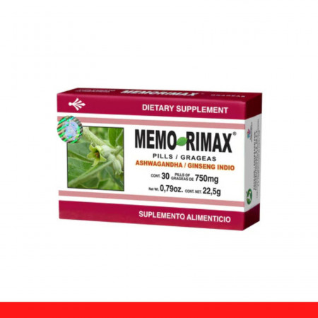 GRGS. MEMORIMAX® ASHWAGANDA CJA.30pz Clave:4322