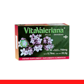 GRGS. VITAVALERIANA® RAIZ DE VALERIANA BLANCA CJA.30pz Clave:4324