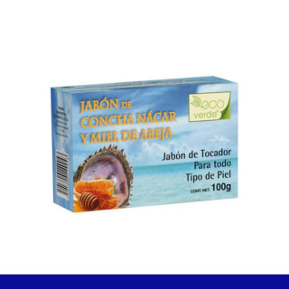 JABON T. ECOVERDE® CONCHA NACAR Y MIEL CJA.PZA.100g Clave:4904