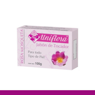 JABON T. UNIFLORA® ROSA MOSQUETA CJA.PZA.100g Clave:4917