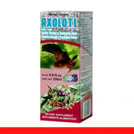 JARABE AXOLOTL® TOMILLO DORADO Y EUCALIPTO DOLAR CJA.FCO.250ml Clave:5407