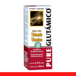 JARABE PURE GLUTAMICO® AC. GLUTAMICO Y TIAMINA CJA.FCO.250ml Clave:5425