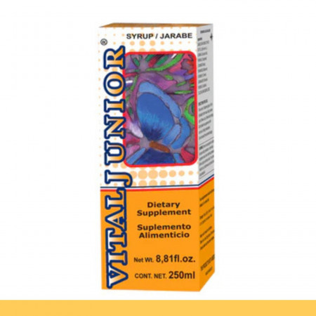 JARABE VITALJUNIOR® VITAMINAS Y MINERALES CJA.FCO.250ml Clave:5437