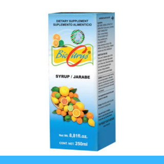 JARABE BIOCITRUS® MIEL, LIMON, NARANJA Y CAPULIN CJA.FCO.250ml Clave:5453