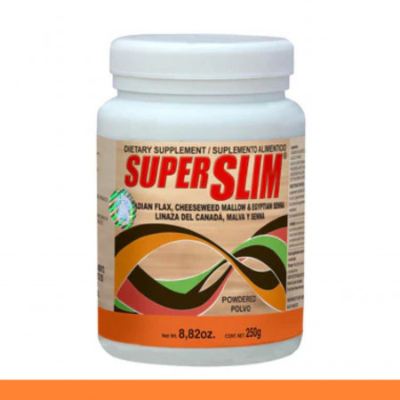 PVO. SUPERSLIM® LINAZA DEL CANADA, MALVA Y SENNA FCO.250g Clave:7113