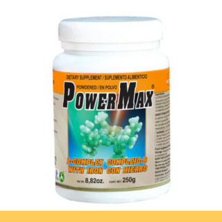PVO. POWERMAX® COMPLEJO B Y HIERRO FCO.250g Clave:7120