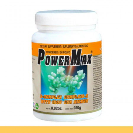 PVO. POWERMAX® COMPLEJO B Y HIERRO FCO.250g Clave:7120