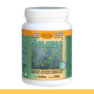 PVO. ATLETAS® CREATINA, PROTEINAS Y AMINOACIDOS FCO.250g Clave:7124