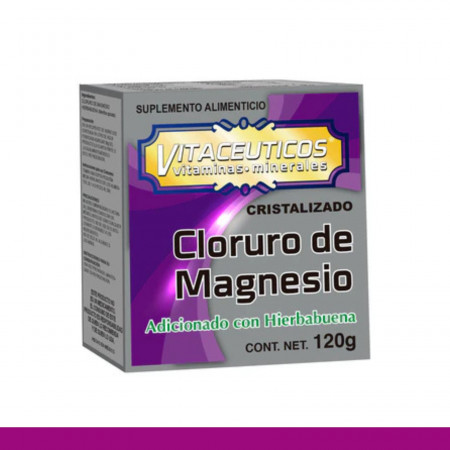 CRIST. VITACEUTICOS® CLORURO DE MAGNESIO CJA.120g Clave:7133