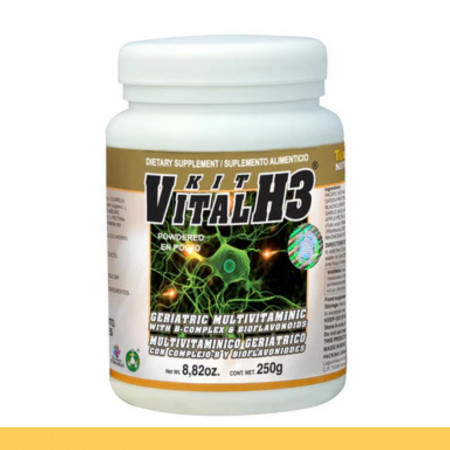 PVO. KIT VITAL H-3® COMPLEJO B Y BIOFLAVONOIDES FCO.250g Clave:7312