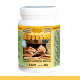 PVO. ESCOLAR® PROTEINAS, VITAMINAS Y MIN. SAB. CHOCOLATE FCO.250g Clave:7317