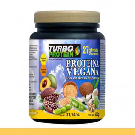 PVO. TURBOPROTEIN® PROTEINA VEGANA Y ENZIMAS DIGESTIVAS FCO.900g Clave:7325