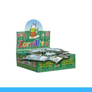PALETAS ZORRILLITO® MIEL, PROPOLEO, OCOTE Y BALSAMO P. CJA.50pz Clave:7403