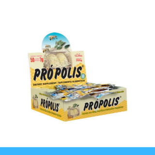 PALETAS PROPOLIS® MIEL, PROPOLEO Y EXTRACTOS VEGETALES CJA.50pz Clave:7405