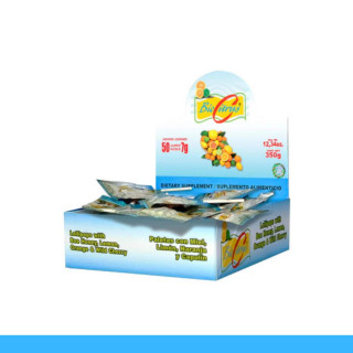 PALETAS BIOCITRUS® MIEL, LIMON, NARANJA Y CAPULIN CJA.50pz Clave:7406