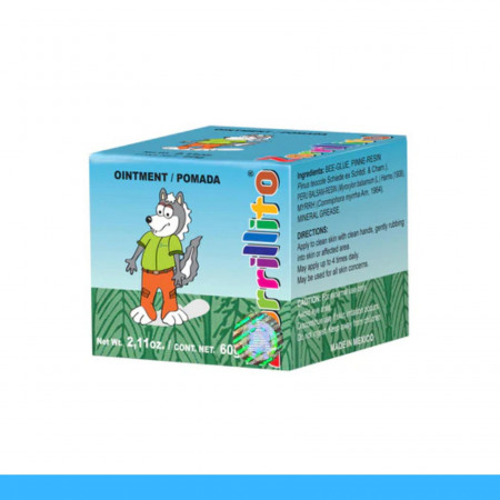 POMADA ZORRILLITO® PROPOLEO, OCOTE, B. PERU Y MIRRA POM.60g Clave:7545