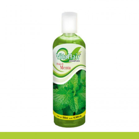 SHAMPOO M. VITAHAIR® HOJAS DE MENTA BOT.500ml Clave:8016
