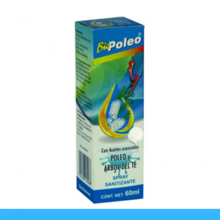 SPRAY SAN. BIOPOLEO® POLEO Y ARBOL DEL TE CJA.FCO.60ml Clave:8208