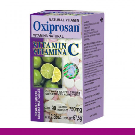 TABS. OXIPROSAN® VITAMINA C CJA.FCO.90pz Clave:8509