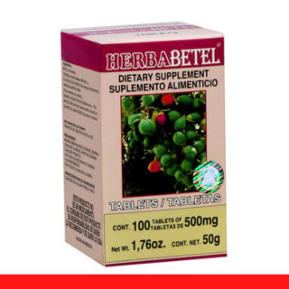 TABS. HERBABETEL® BETEL COMPUESTO CJA.FCO.100pz Clave:8525