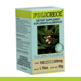 TABS. FOLICRECE® CACAHUANANCHE COMPUESTO CJA.FCO.100pz Clave:8528