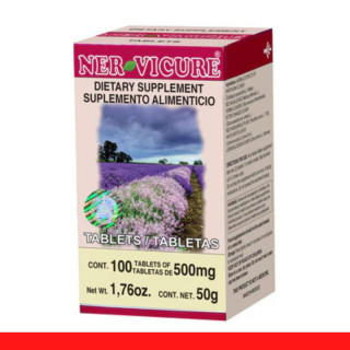 TABS. NERVICURE® ESPINO ALBAR COMPUESTO CJA.FCO.100pz Clave:8534