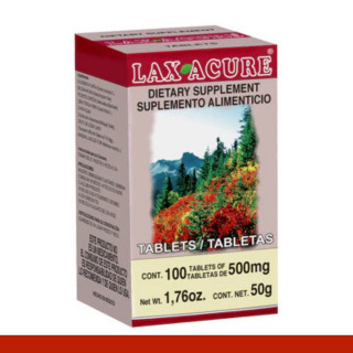 TABS. LAXACURE® CAÑA FISTULA COMPUESTA CJA.FCO.100pz Clave:8538