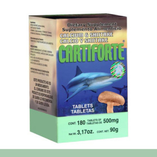 TABS. CARTIFORTE® CALCIO Y SHITAKE CJA.FCO.180pz Clave:8548