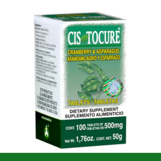 TABS. CISTOCURE® ARANDANO AGRIO Y ESPARRAGO CJA.FCO.100pz Clave:8552