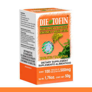 TABS. DIETOFIN® KOKOLMEX Y MALVA RUBIA CJA.FCO.100pz Clave:8553