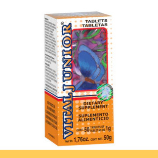 TABS. VITALJUNIOR® VITAMINAS Y MINERALES CJA.FCO.50pz Clave:8559