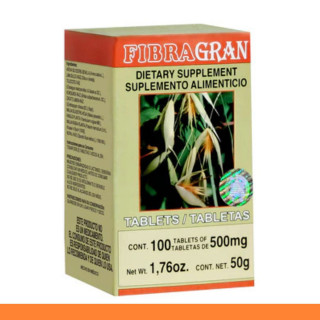 TABS. FIBRAGRAN® RAIZ DE TEJOCOTE COMPUESTA CJA.FCO.100pz Clave:8564