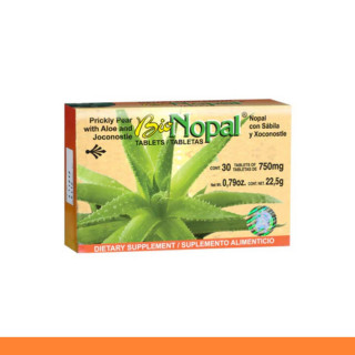 TABS. BIONOPAL® SABILA, XOCONOSTLE Y NOPAL CJA.30pz Clave:8565