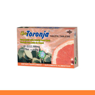 TABS. BIOTORONJA® TORONJA Y RAIZ DE NOPAL CJA.40pz Clave:8570