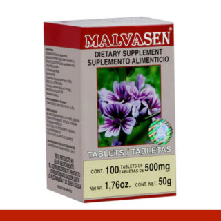 TABS. MALVASEN® HOJA DE SENNA COMPUESTA CJA.FCO.100pz Clave:8585