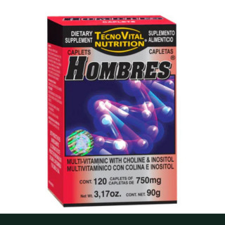 CAPLTS. HOMBRES® MULTIVITAMINICO, COLINA E INOSITOL CJA.FCO.120pz Clave:8596