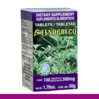 TABS. BIOFENOGRECO® FENOGRECO CJA.FCO.100pz Clave:8622