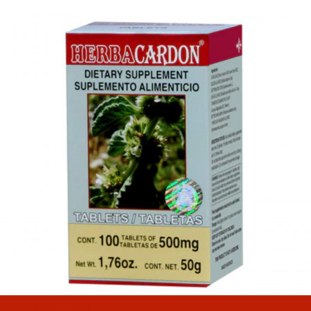 TABS. HERBACARDON® MALVA RUBIA COMPUESTA CJA.FCO.100pz Clave:8631