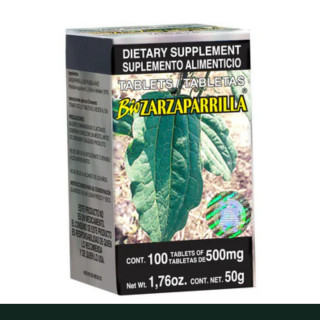 TABS. BIOZARZAPARRILLA® ZARZAPARRILLA DE PUEBLA CJA.FCO.100pz Clave:8640