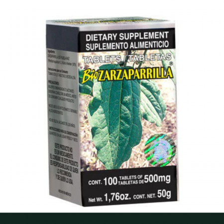 TABS. BIOZARZAPARRILLA® ZARZAPARRILLA DE PUEBLA CJA.FCO.100pz Clave:8640